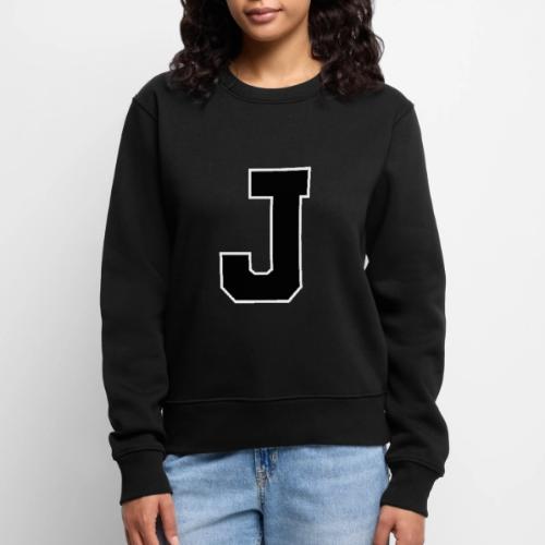 Varsity Letter J Athletic Alphabet Graphic - Women's Premium Slim Fit Sweatshirt