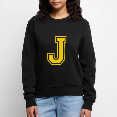 Letter J – Capital Athletic Alphabet Monogram - Women's Premium Slim Fit Sweatshirt