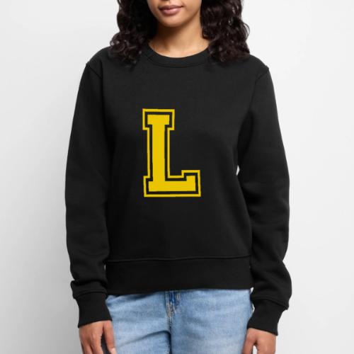 Letter L – Capital Athletic Alphabet Monogram - Women's Premium Slim Fit Sweatshirt