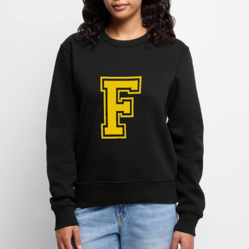 Letter F – Capital Athletic Alphabet Monogram - Women's Premium Slim Fit Sweatshirt