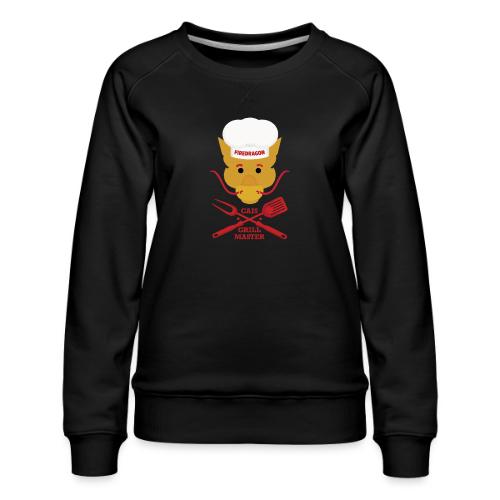 Firedragon Grill Master—Red Design - Women's Premium Slim Fit Sweatshirt