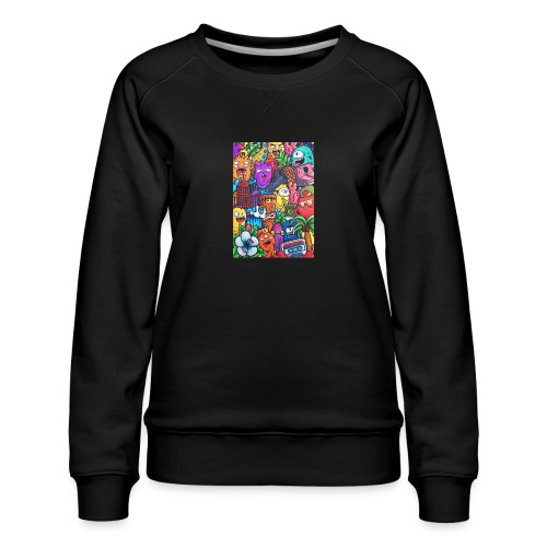 doodle art vexx - Women's Premium Slim Fit Sweatshirt