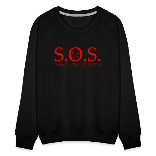 sos red - Women's Premium Slim Fit Sweatshirt