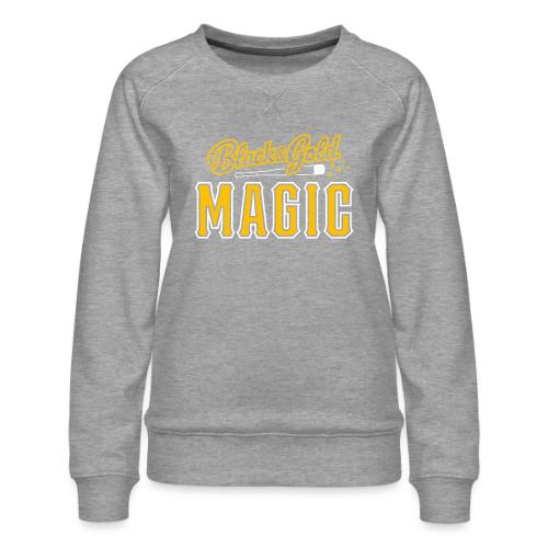 Black & Gold Magic - Women's Premium Slim Fit Sweatshirt