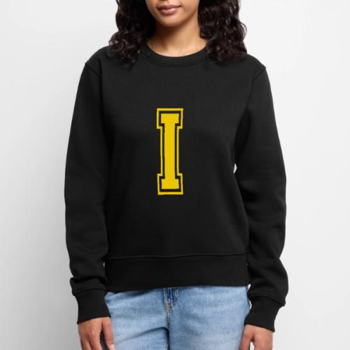 Letter I – Capital Athletic Alphabet Monogram - Women's Premium Slim Fit Sweatshirt