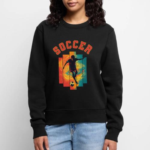 Soccer Heartbeat - Women's Premium Slim Fit Sweatshirt