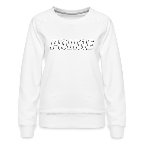 Police White - Women's Premium Slim Fit Sweatshirt