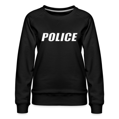 Police White - Women's Premium Slim Fit Sweatshirt