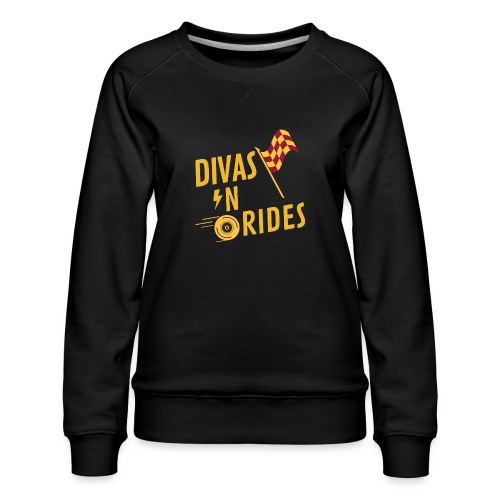 Divas-N-Rides Road Trip Graphics - Women's Premium Slim Fit Sweatshirt