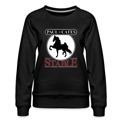 Paul Cates Stable dark shirt - Women's Premium Slim Fit Sweatshirt