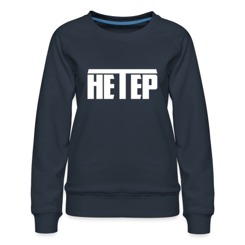 hetep text wht - Women's Premium Slim Fit Sweatshirt