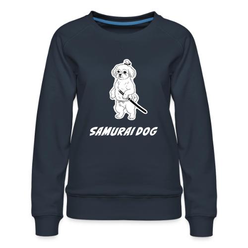 Samurai Maltese Katana Warrior Dog Tee - Women's Premium Slim Fit Sweatshirt