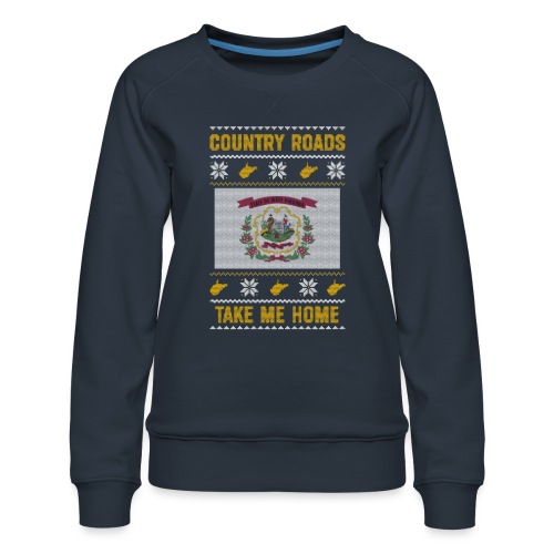 country roads - Women's Premium Slim Fit Sweatshirt