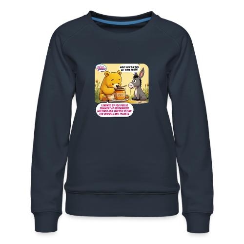 Honey Bear - Fire Tyrants - Women's Premium Slim Fit Sweatshirt