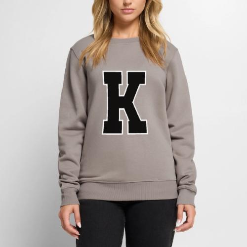 Varsity Letter K Collegiate Font Design - Men's Premium Sweatshirt