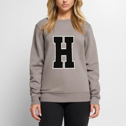 Varsity Letter H Athletic Font Design - Men's Premium Sweatshirt