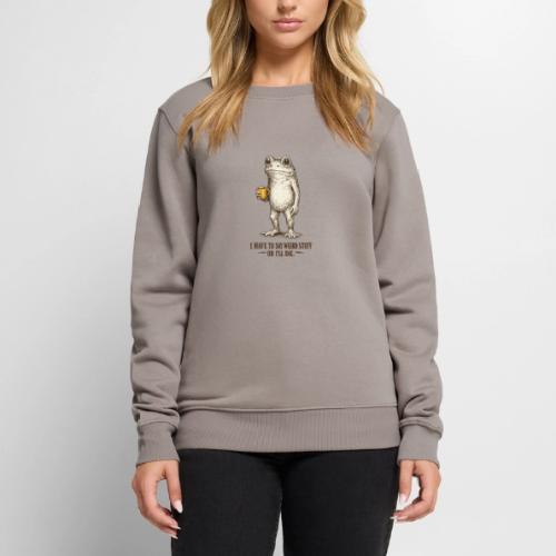 Weird Stuff Frog Coffee Humor - Men's Premium Sweatshirt