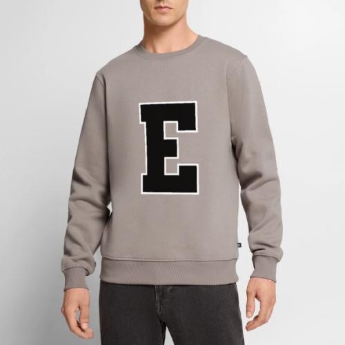 Varsity Letter E Collegiate Font Graphic - Men's Premium Sweatshirt