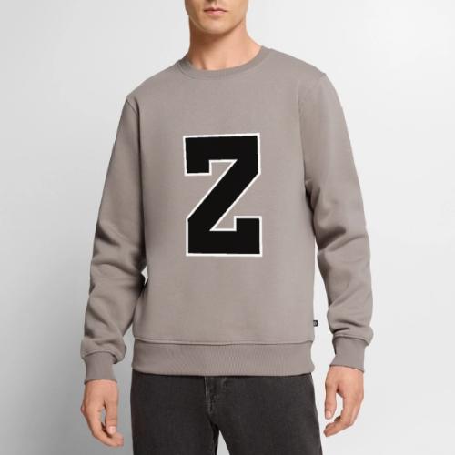 Varsity Letter Z Athletic Font Design - Men's Premium Sweatshirt