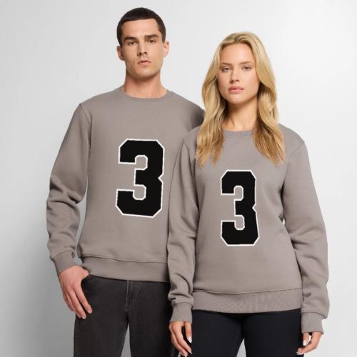 Varsity Number 3 Athletic Font - Men's Premium Sweatshirt