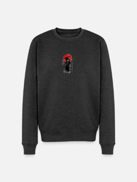 Samurai Shadow under Red Sun - Men's Premium Sweatshirt - heather anthracite