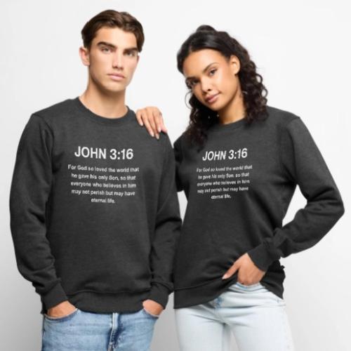 John 3:16 Christian Apparel – White - Men's Premium Sweatshirt