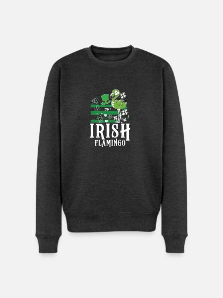 Irish flamingo - Men's Premium Sweatshirt - heather anthracite