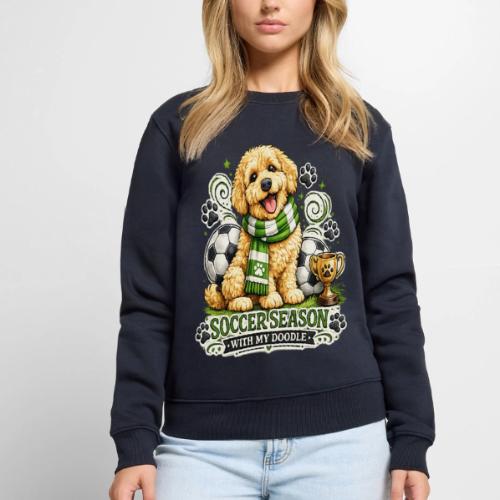 Soccer Season With My Doodle Goldendoodle Dog - Men's Premium Sweatshirt