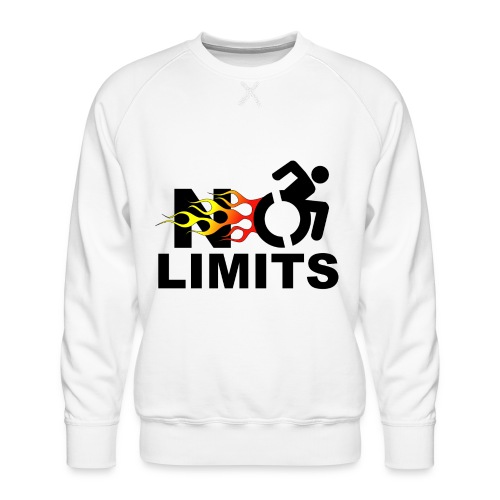 No limits for me with my wheelchair - Men's Premium Sweatshirt