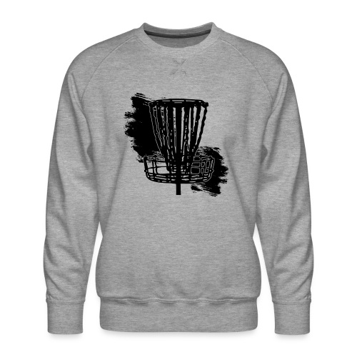 Disc Golf Basket Paint Black Print - Men's Premium Sweatshirt
