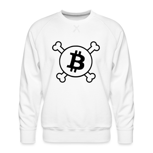 btc pirateflag jolly roger bitcoin pirate flag - Men's Premium Sweatshirt