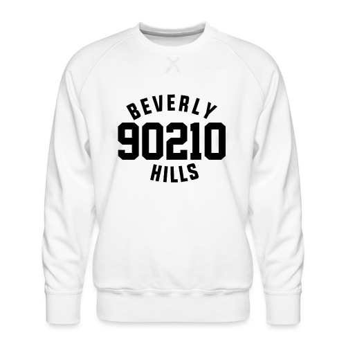 90210 Old School Tee Black - Men's Premium Sweatshirt