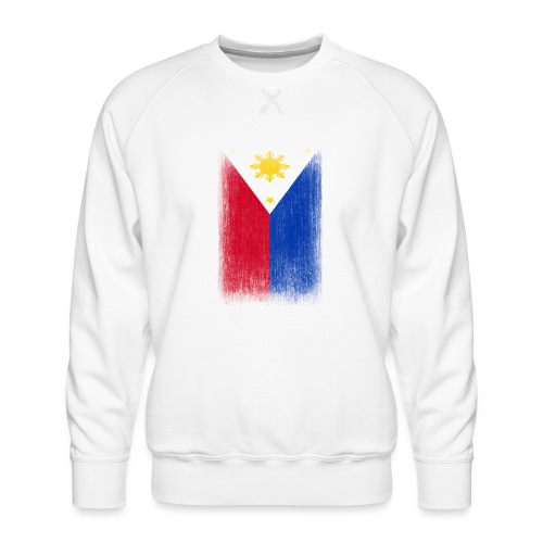 Philippines Filipino Pride Flag Grunge Look - Men's Premium Sweatshirt