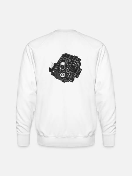 Circuitboard Noir - Men's Premium Sweatshirt - white