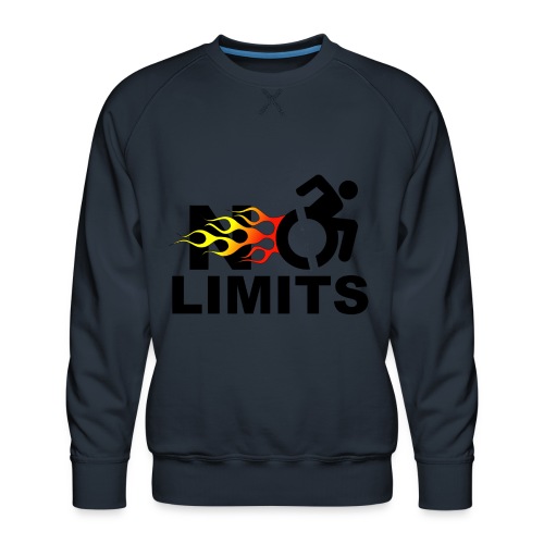 No limits for me with my wheelchair - Men's Premium Sweatshirt
