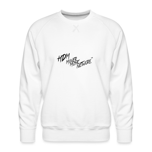 HDM Miner Music Network T-Shirt White - Men's Premium Sweatshirt