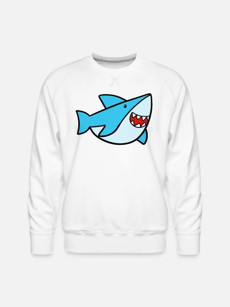 Sweet Shark - Men's Premium Sweatshirt - white