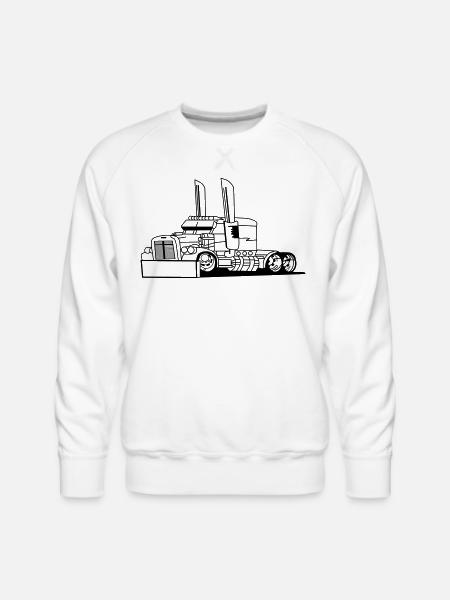 Comic style truck - Men's Premium Sweatshirt - white