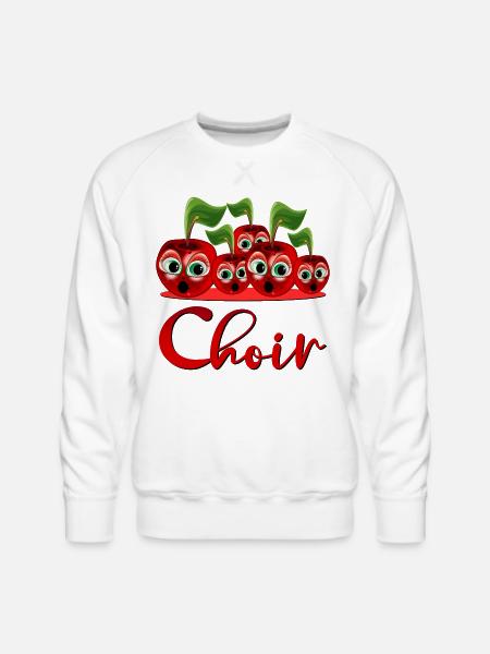 CHOIR SINGER - Men's Premium Sweatshirt - white