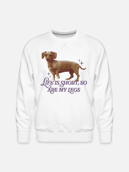 Life Is Short  - Men's Premium Sweatshirt - white