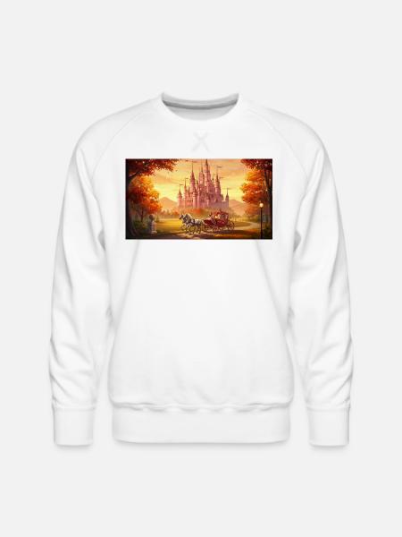 "A captivating digital painting - Men's Premium Sweatshirt - white