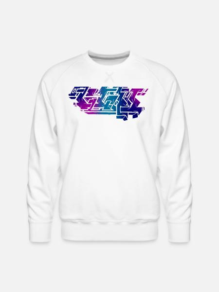 Graffiti Piece - Dark - Men's Premium Sweatshirt - white
