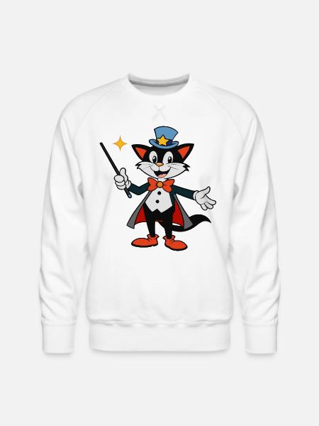 Magical Cat Maestro - Men's Premium Sweatshirt - white