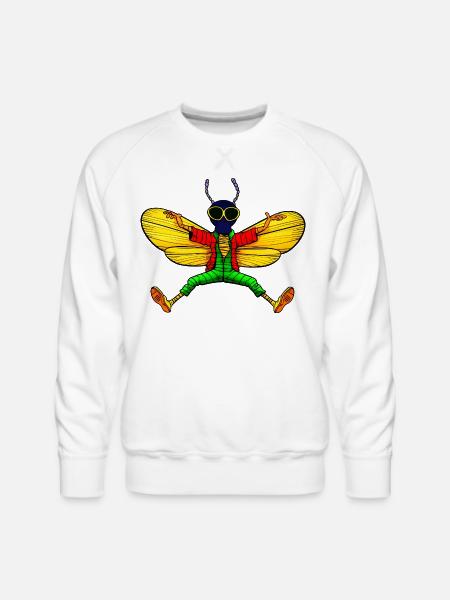 Fly Yogi - Men's Premium Sweatshirt - white