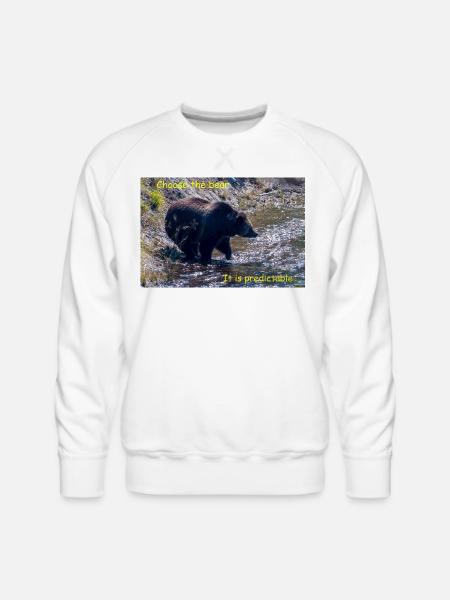 Choose The Bear - Men's Premium Sweatshirt - white