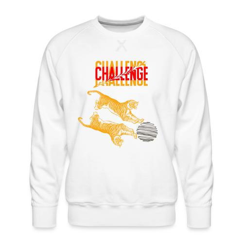 Double tiger fashion, jungle feline animals. - Men's Premium Sweatshirt