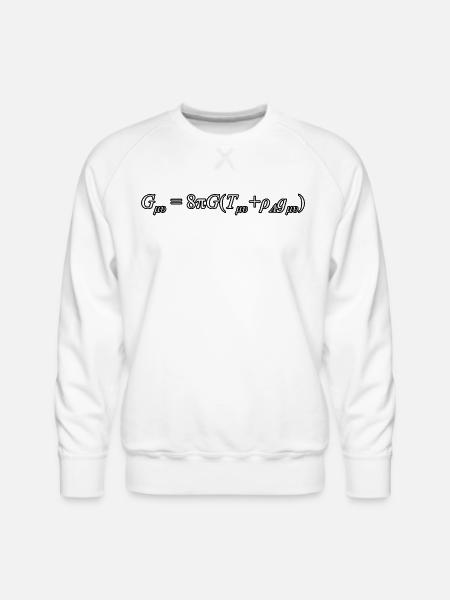 General Relativity Equation - Men's Premium Sweatshirt - white