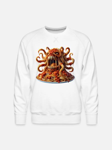 Spaghetti Bolognese Beast Unleashed - Men's Premium Sweatshirt - white