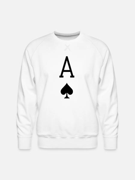 Ace of Spades - Men's Premium Sweatshirt - white
