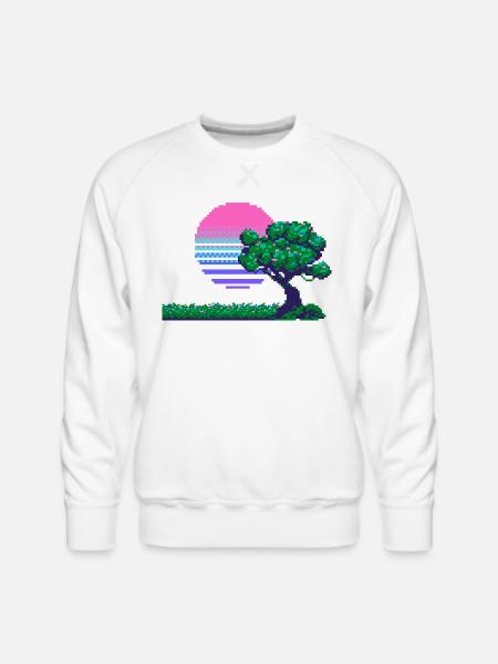 Pixel Serenity - Men's Premium Sweatshirt - white